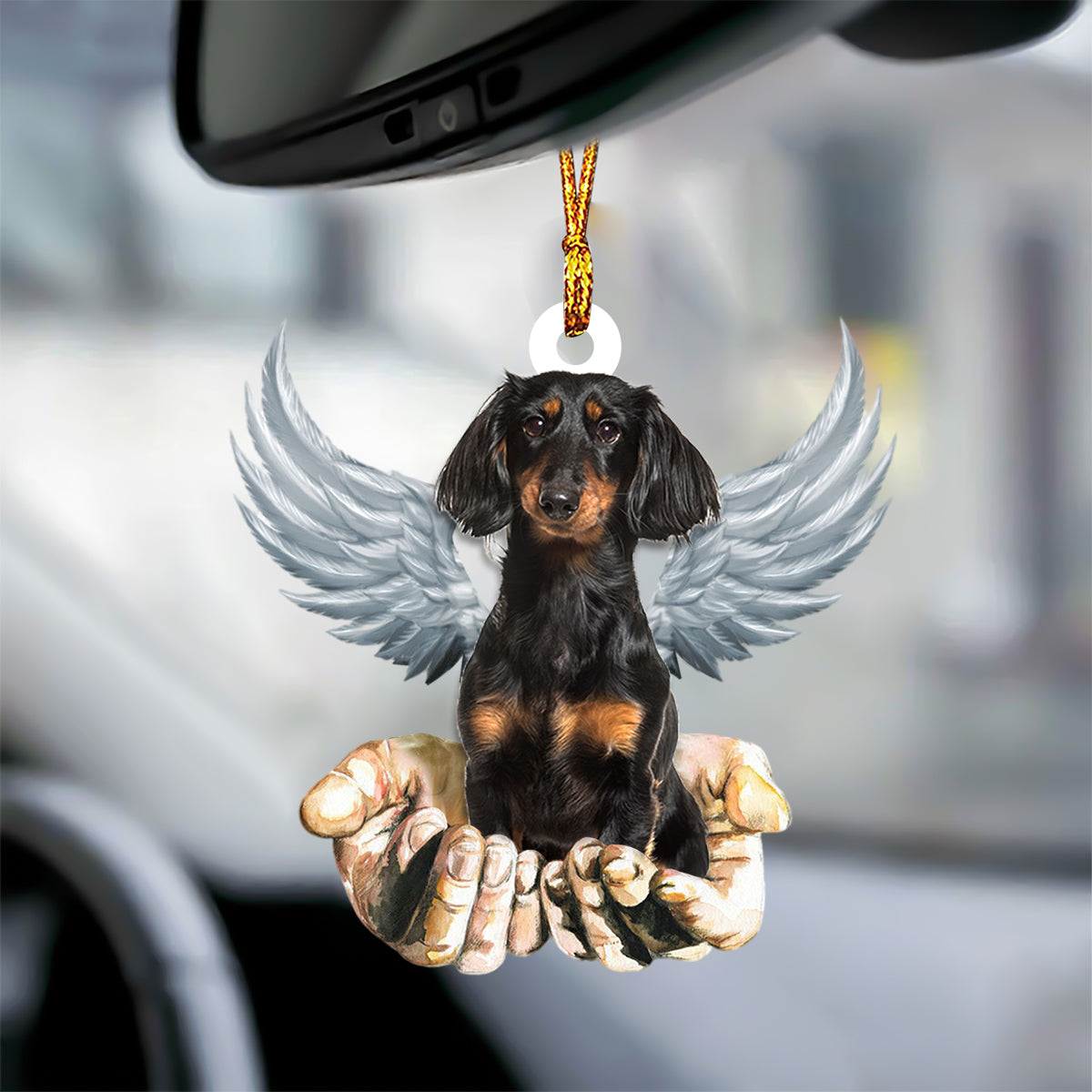 Dachshund Angel Dog Memorial Ornament
