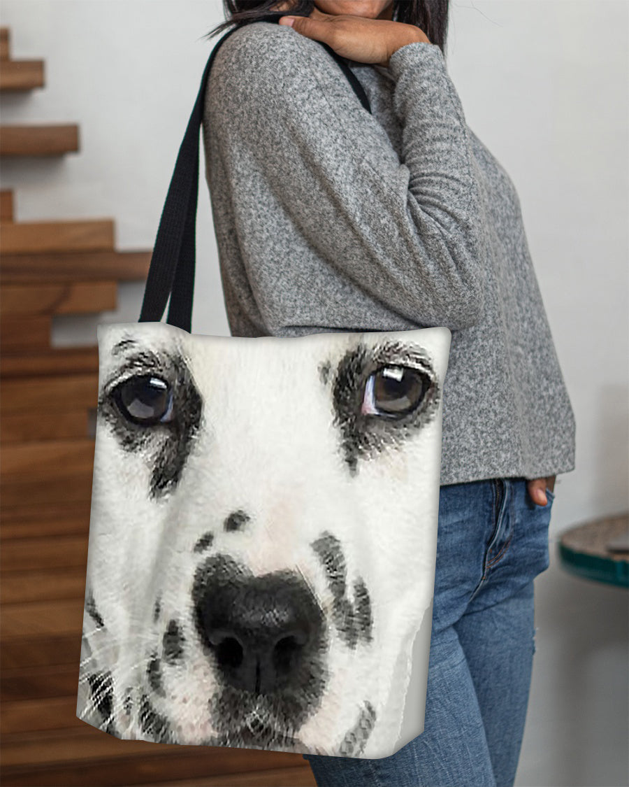 Dalmatian 3 Face Cloth Tote Bag