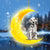 Dalmatian Moon double-sided decoration