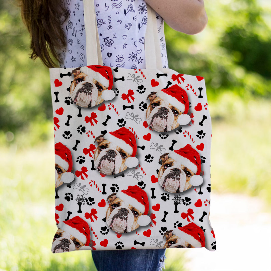 English-Bulldog All Over Print Christmas Tote Bag