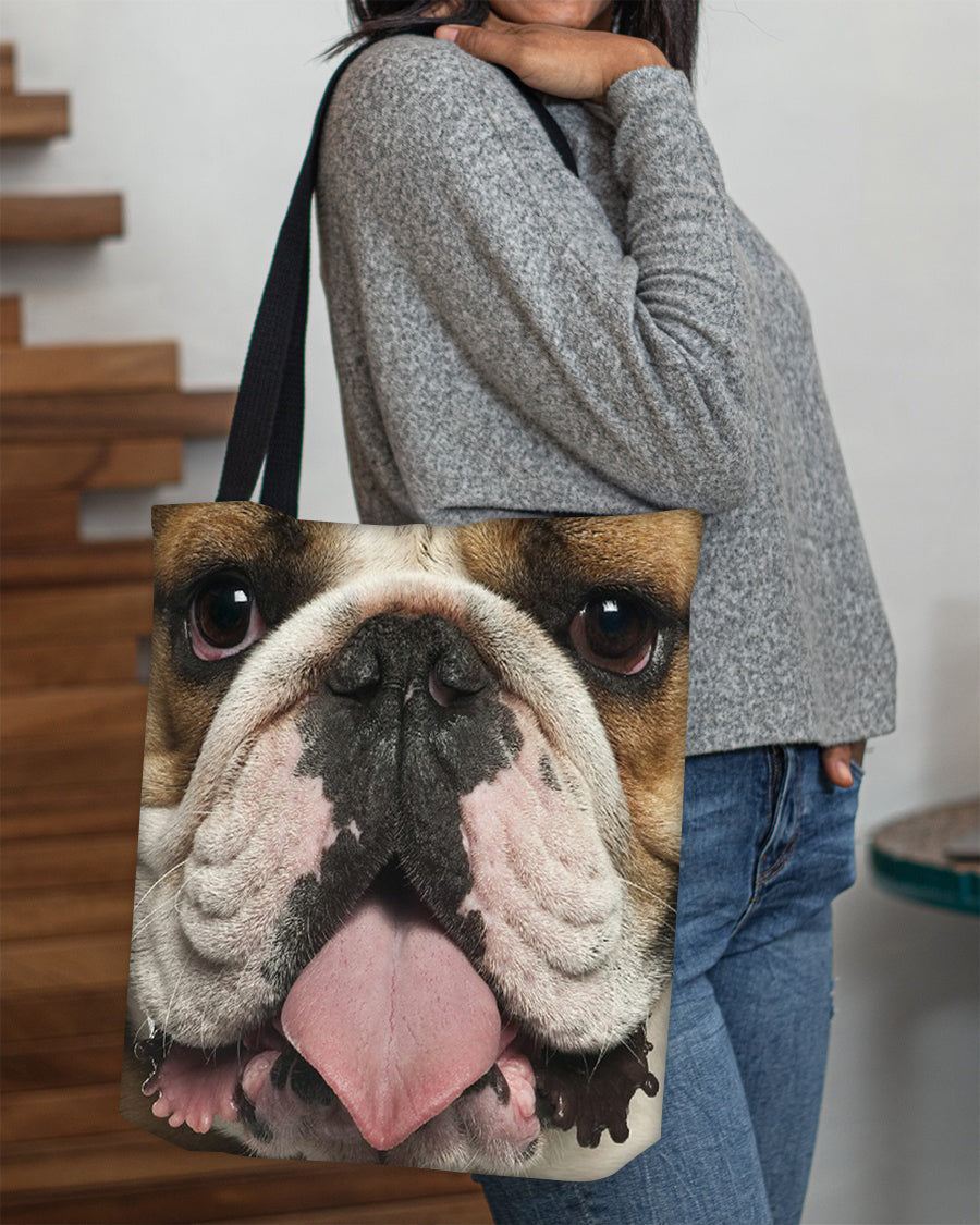 English Bulldog 2 Face Cloth Tote Bag