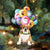 English Bulldog With Balloons Christmas Ornament