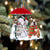 English Bulldog With Snowman Christmas Ornament