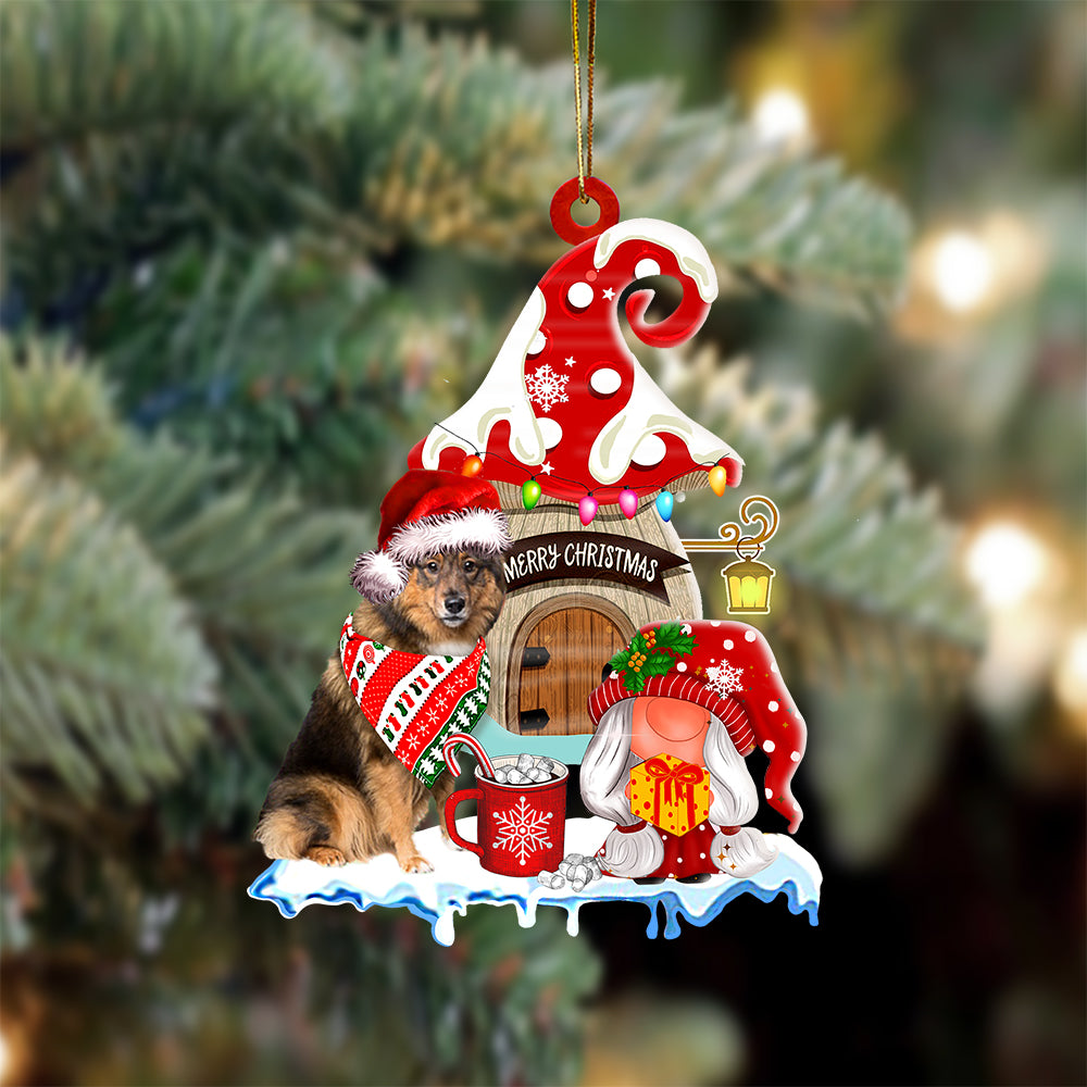 Eurasier With Mushroom House Christmas Ornament