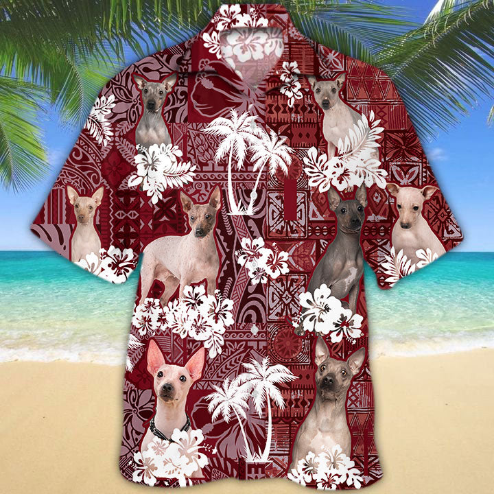 American Hairless Terrier Hawaiian Shirt 2