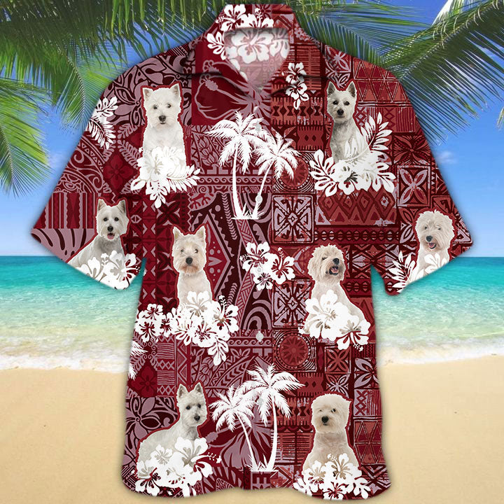 West Highland White Terrier Hawaiian Shirt 2