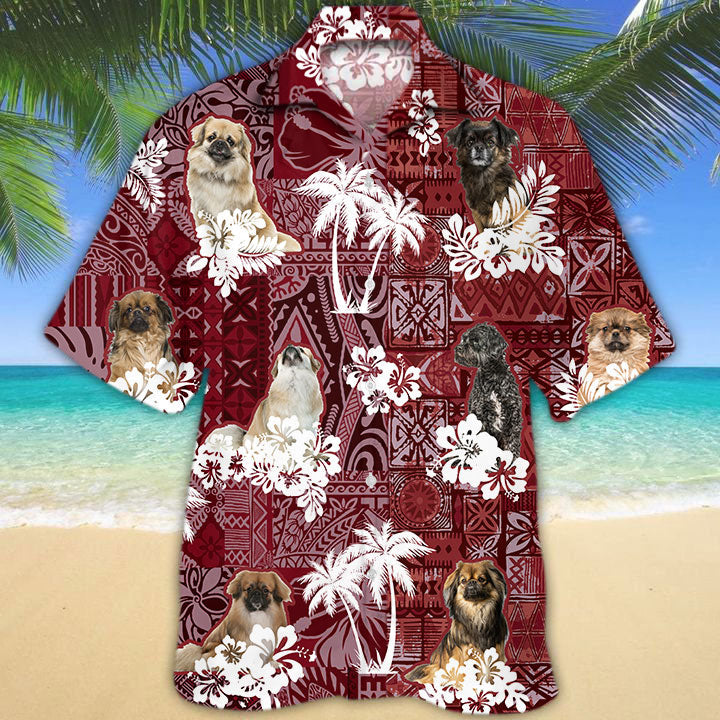 Tibetan Spaniel Hawaiian Shirt 2