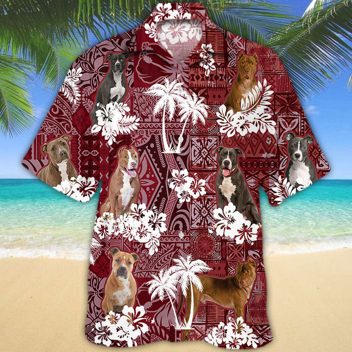 American Pit Bull Terrier Hawaiian Shirt 2