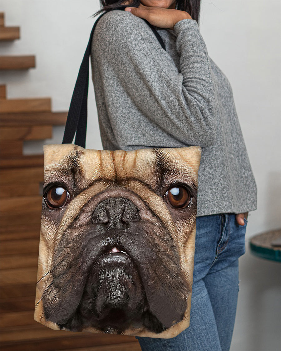 French Bulldog Face Cloth Tote Bag