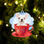 French Bulldog On The Cup Christmas Ornament
