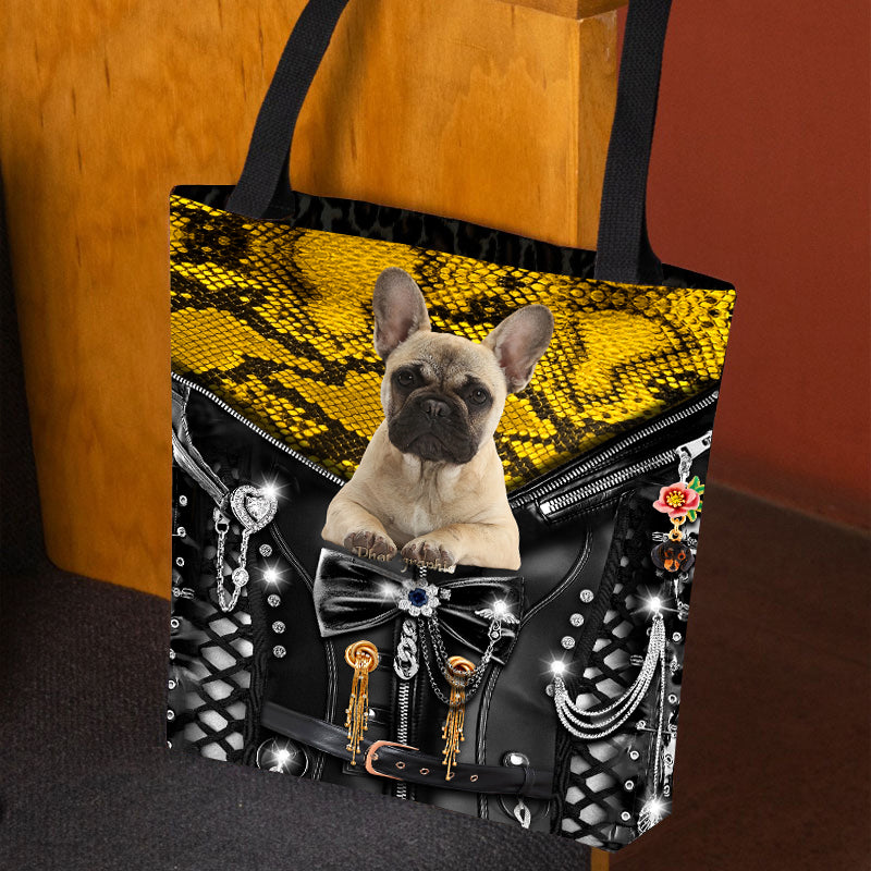 French Bulldog Punk Tote Bag