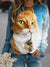 Cute Cat Print Sweater