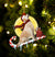 Golden-Retriever On The Candy Cane Christmas Ornament