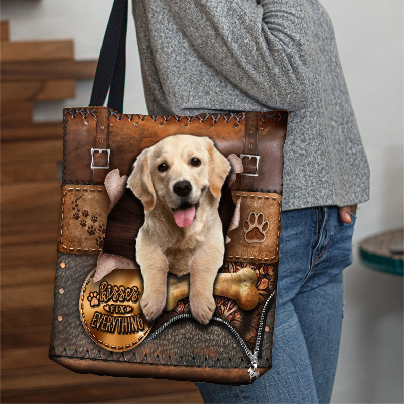 Golden Retriever 2 With Bone Retro Tote Bag