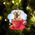 Golden Retriever On The Cup Christmas Ornament