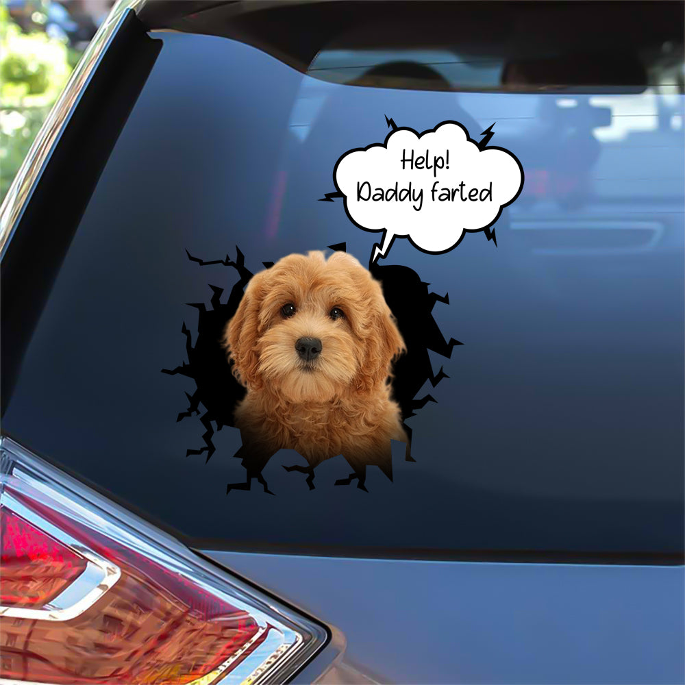 Goldendoodle Daddy Farted Funny Sticker