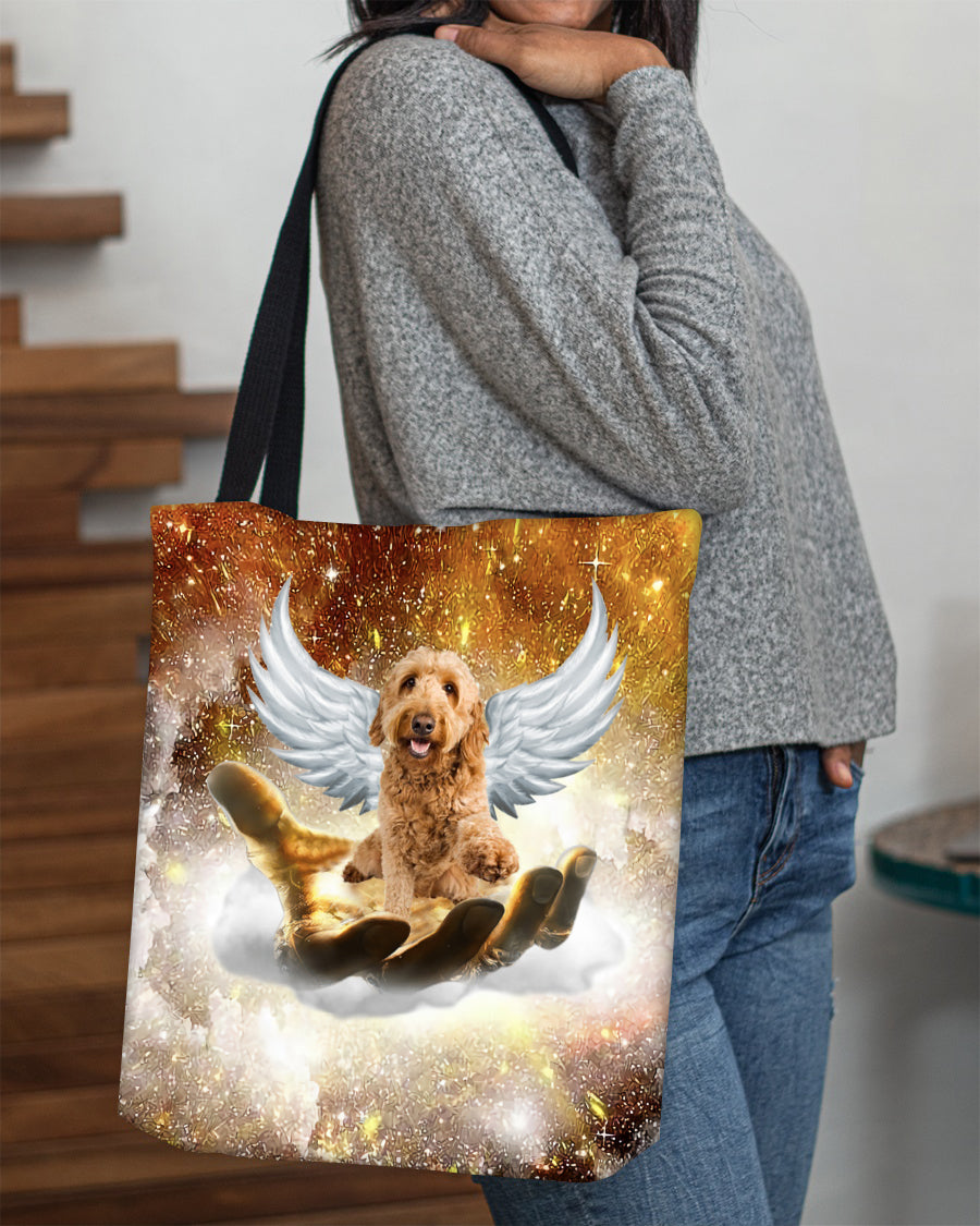 Goldendoodle Angel On Hand Tote Bag