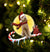 Goldendoodle On The Candy Cane Christmas Ornament