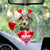 Great Dane With Rose & Heart Balloon Ornament
