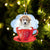 Great Pyrenees On The Cup Christmas Ornament