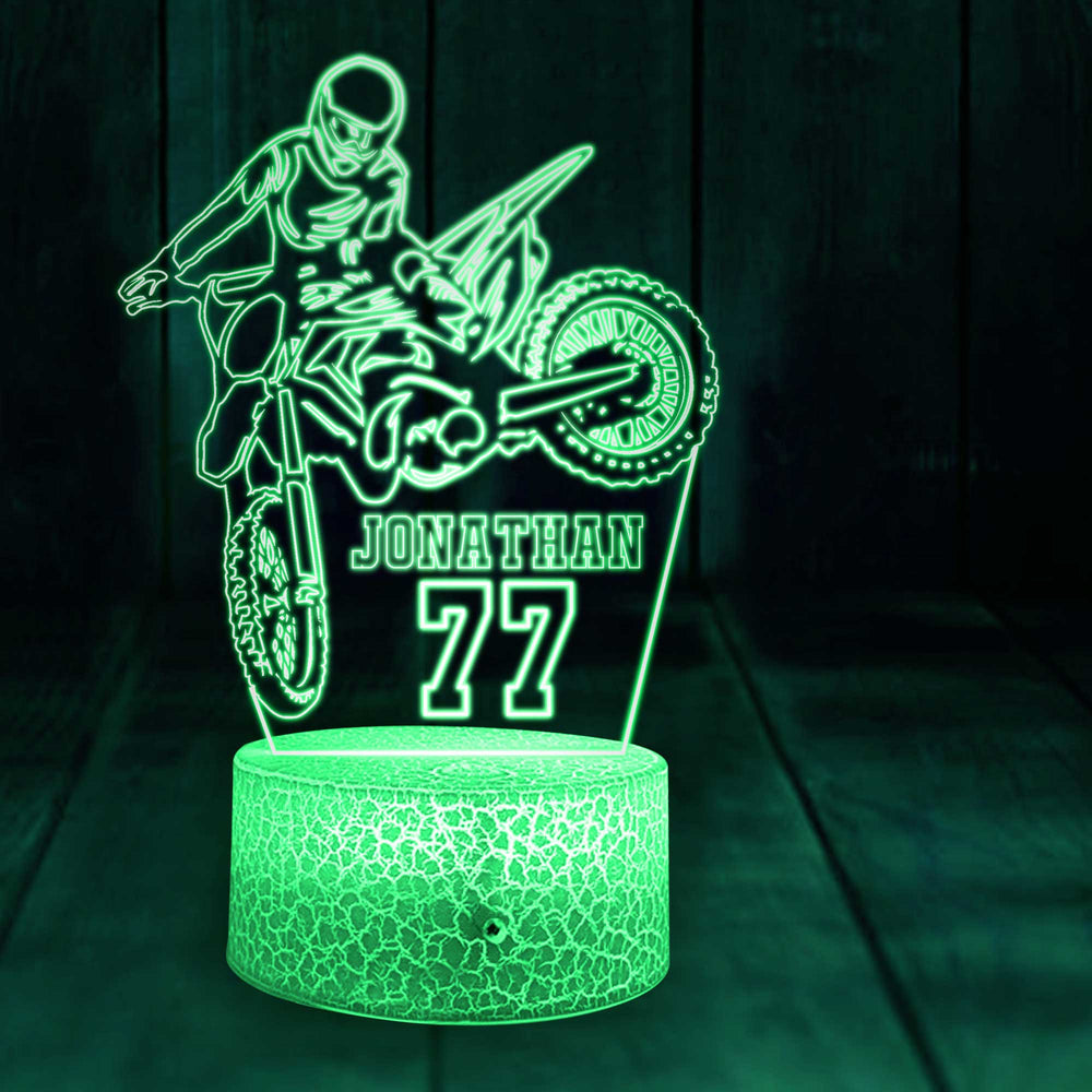 Lampe LED 3D LOVE Moto Cross