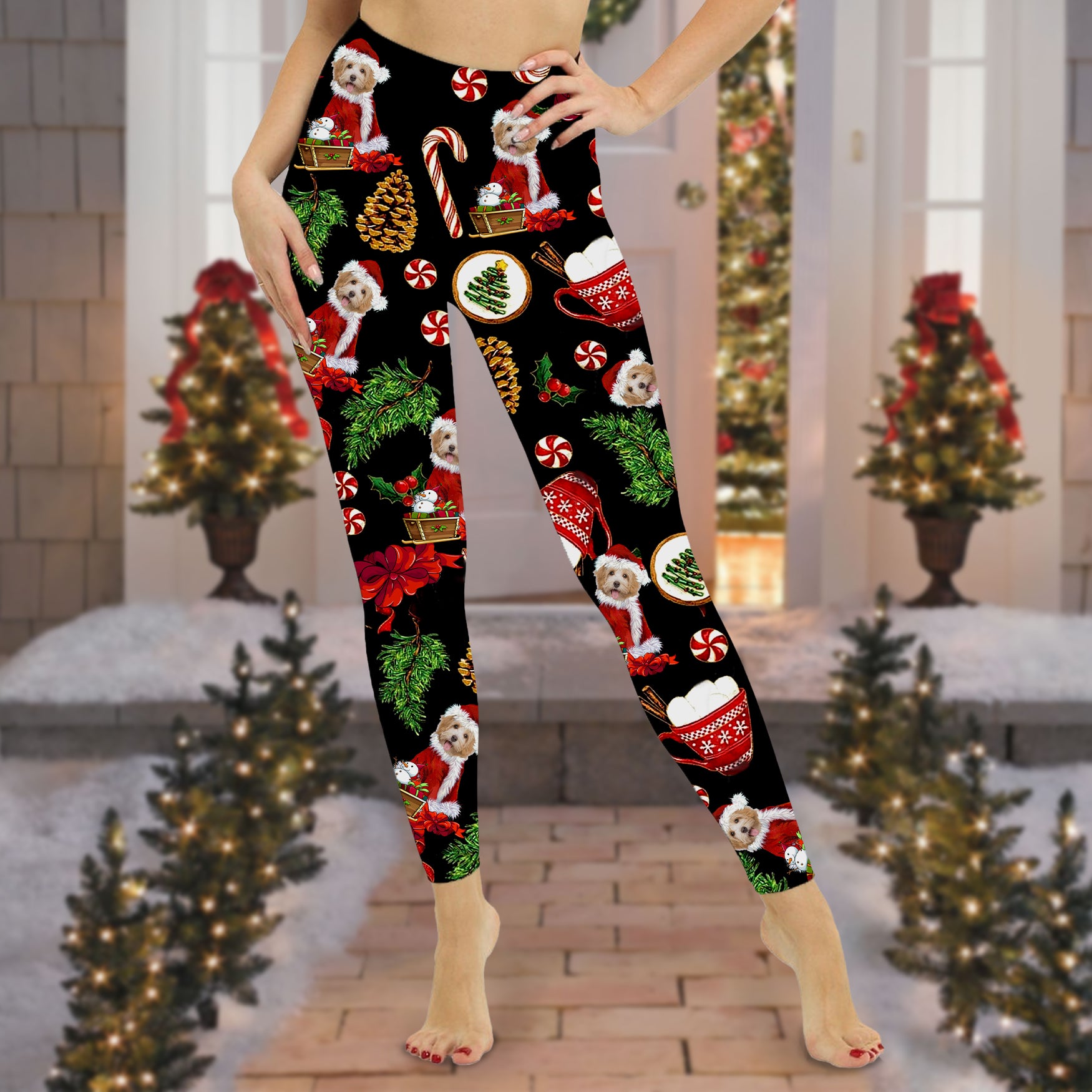 Havanese All Over Print Christmas Legging