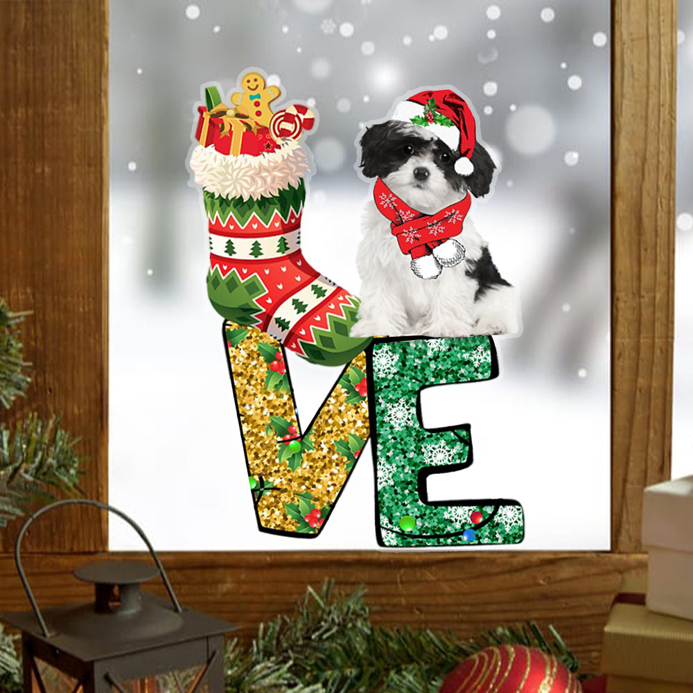 Havanese LOVE Christmas Stocking Sticker