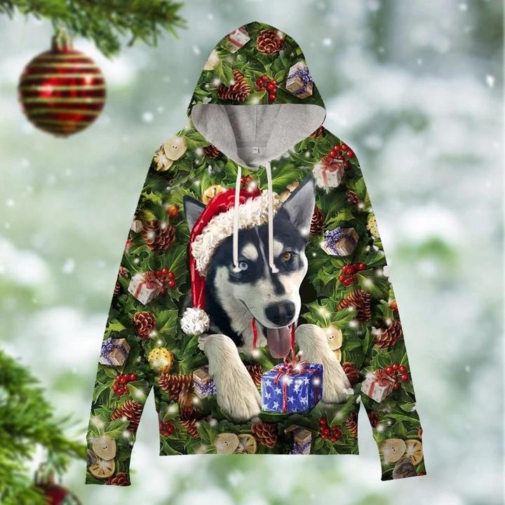 Husky Christmas Gift Cute All-Print Unisex  Hoodie