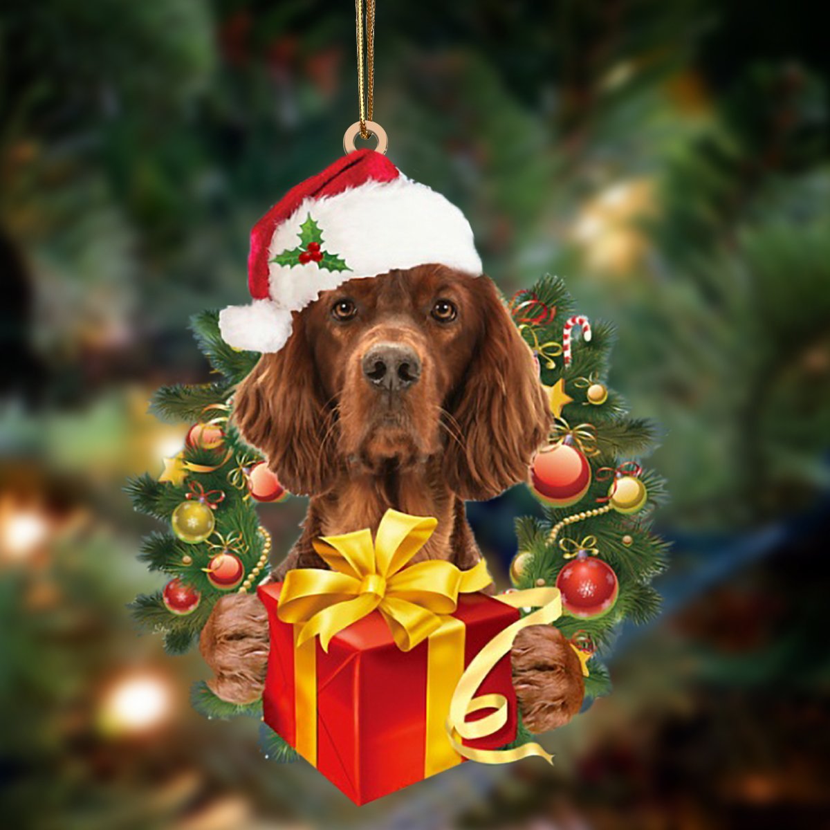 Irish Setter-Dogs give gifts Hanging Ornament