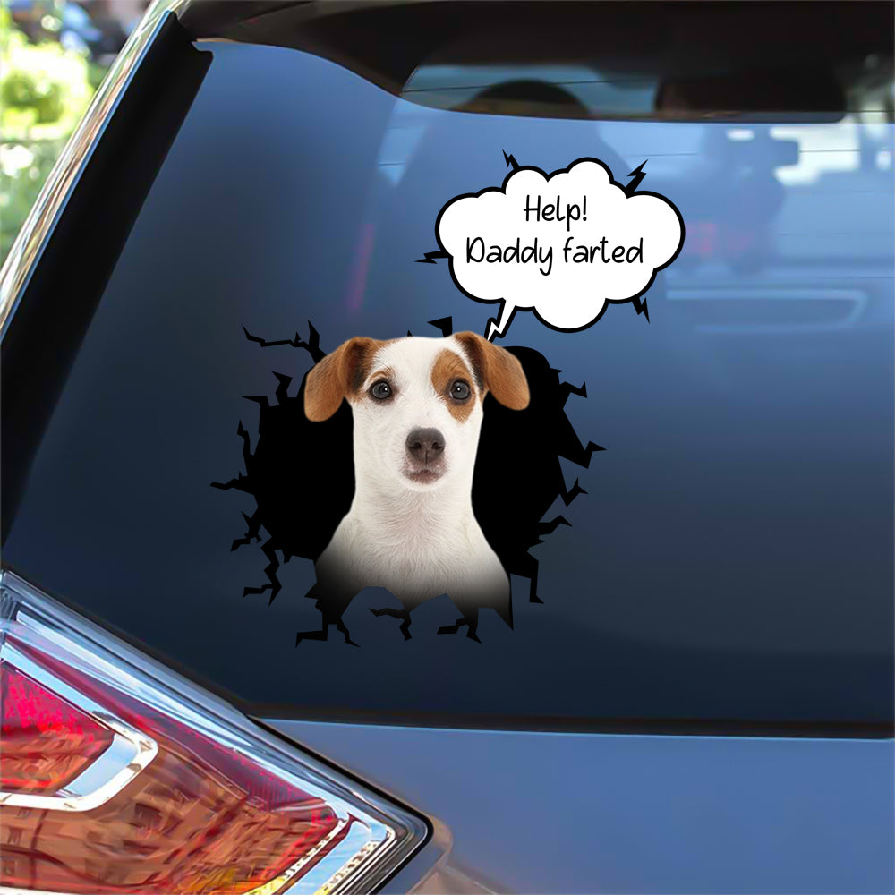 Jack-Russell-Terrier Daddy Farted Funny Sticker