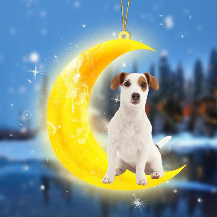 Jack Russell Terrier Moon double-sided decoration