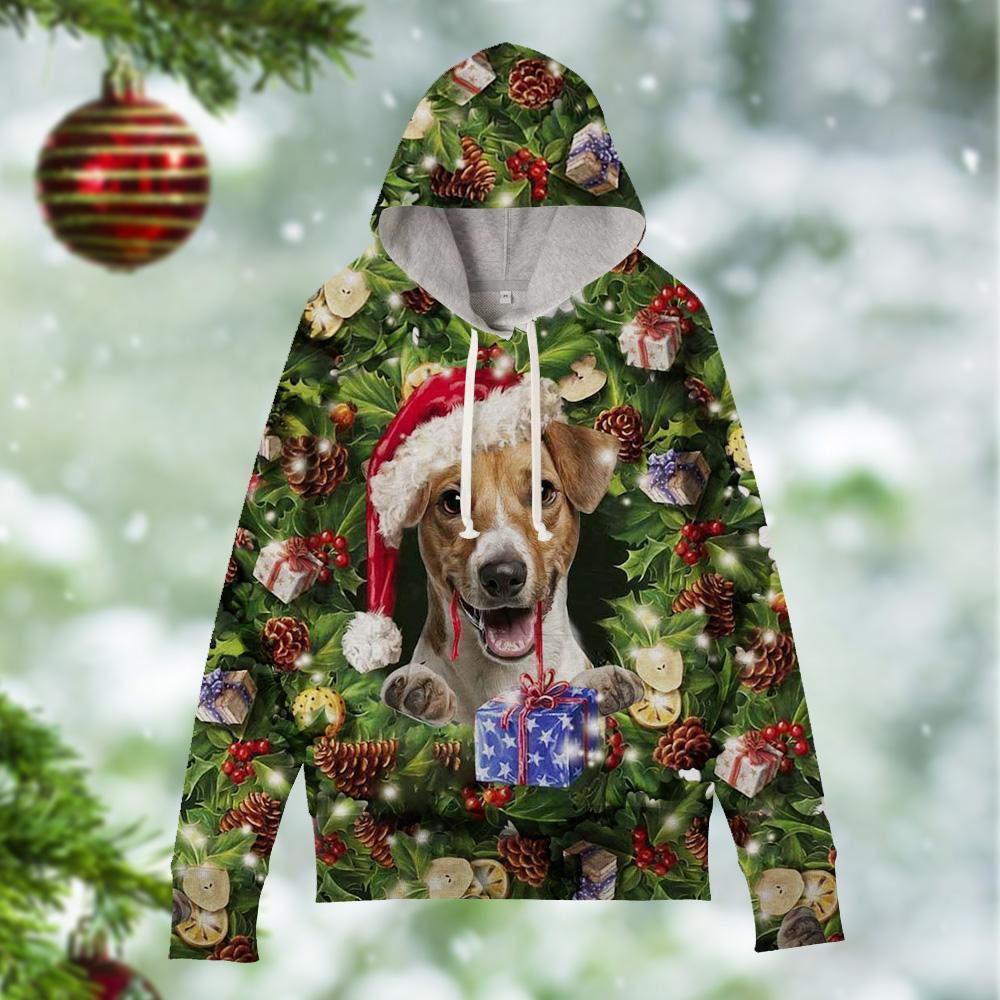 Jack Russell Terrier Christmas Gift Cute All-in-One Unisex  Hoodie