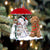 Labradoodle With Snowman Christmas Ornament