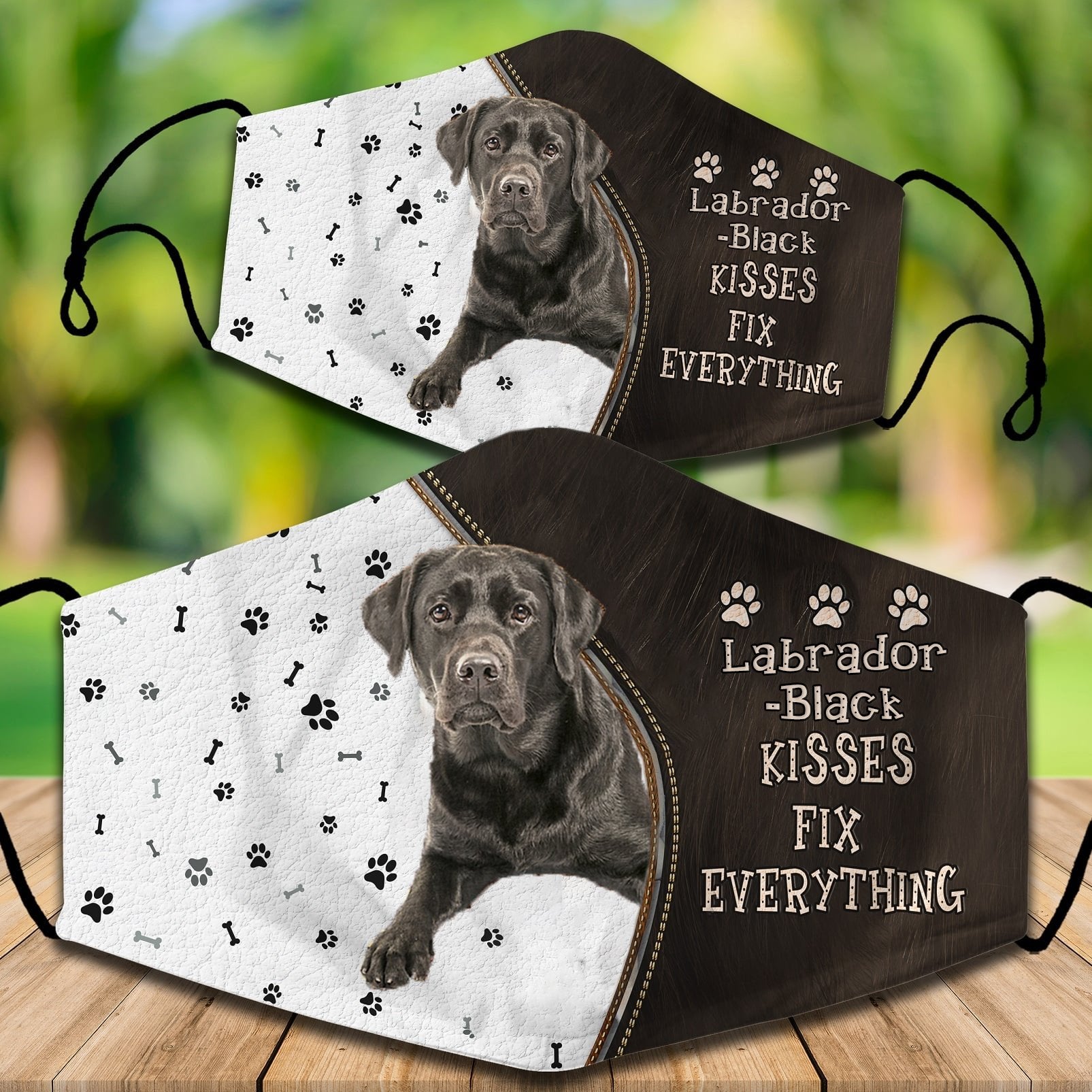 Labrador-Black Kisses Fix Everything Veil