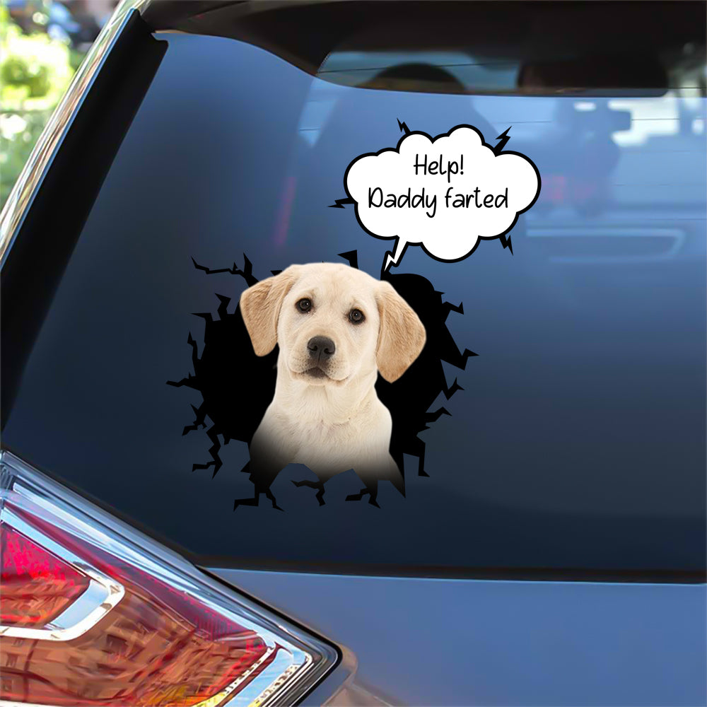 Labrador-Retriever Daddy Farted Funny Sticker