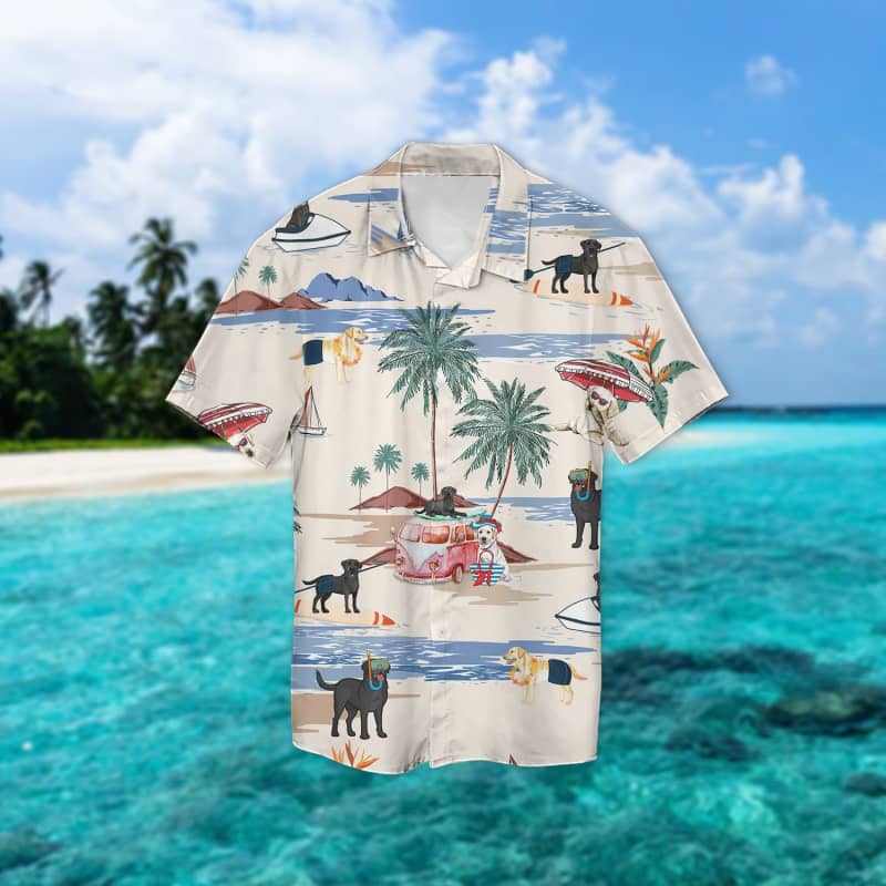 Labrador Summer Beach Hawaiian Shirt