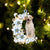 Labrador Retriever Flowers Moon Ornament