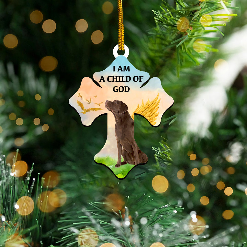 Chocolate Labrador Retriever Child Of God Ornament