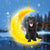 Labrador Retriever Moon double-sided decoration
