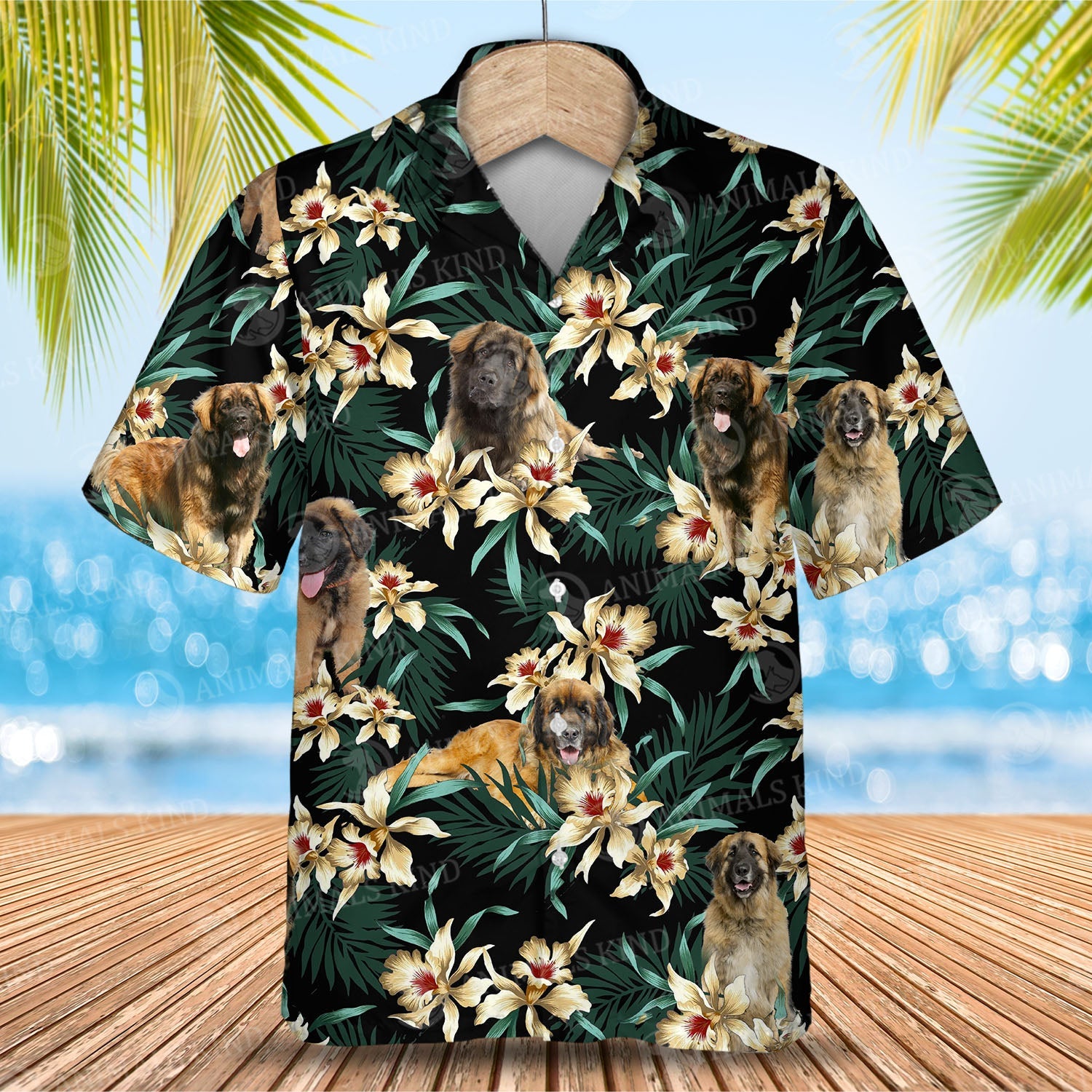 Leonberger Flower Hawaiian Shirt