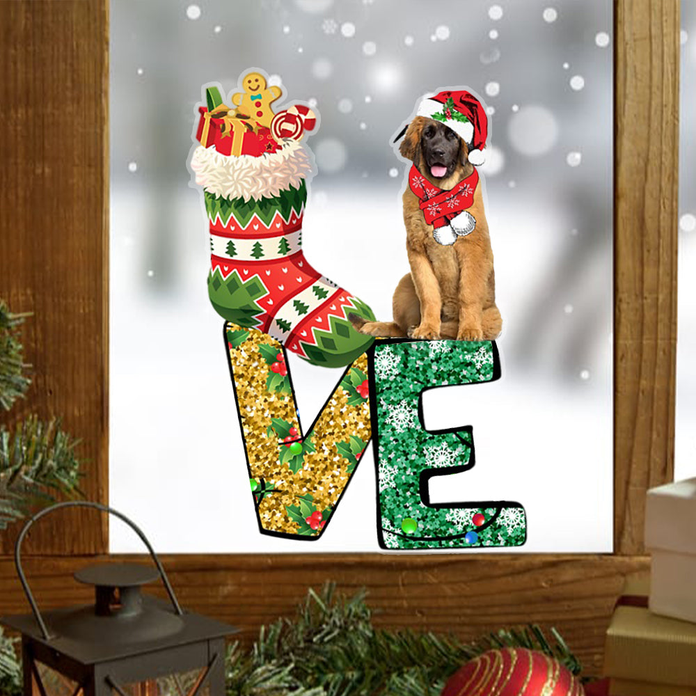 Leonberger LOVE Christmas Stocking Sticker