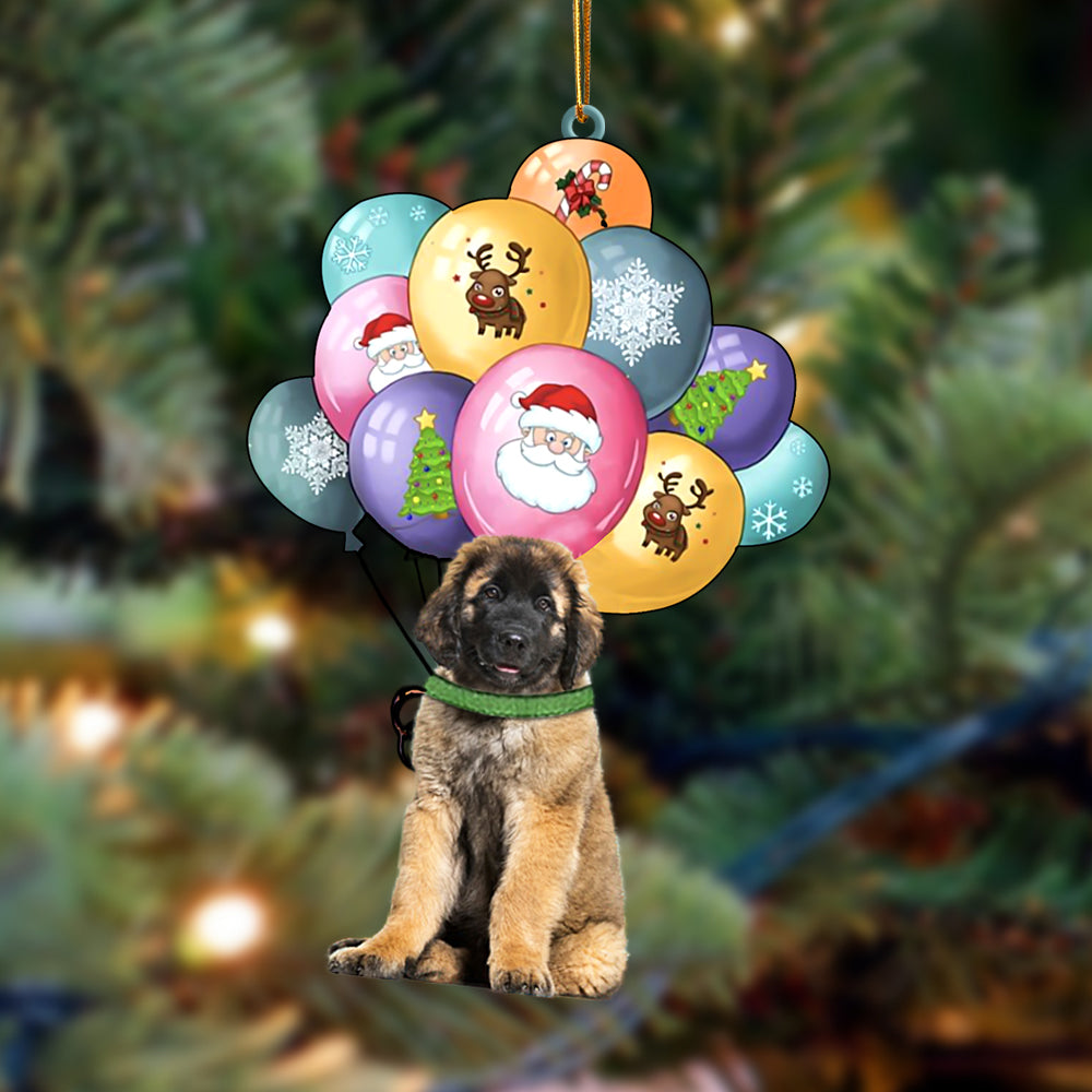 Leonberger With Balloons Christmas Ornament