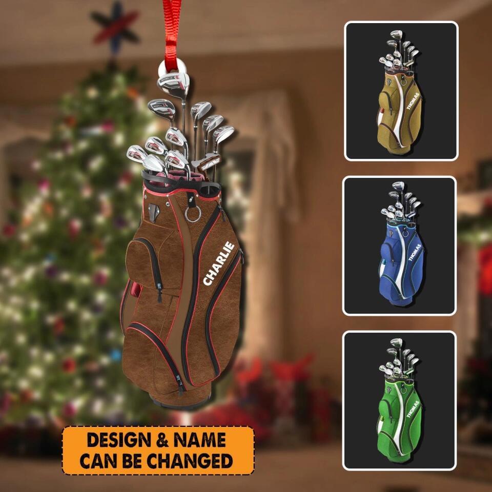 PERSONALIZED GOLF BAG ORNAMENT CHRISTMAS GIFT