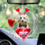 Maltese With Rose & Heart Balloon Ornament