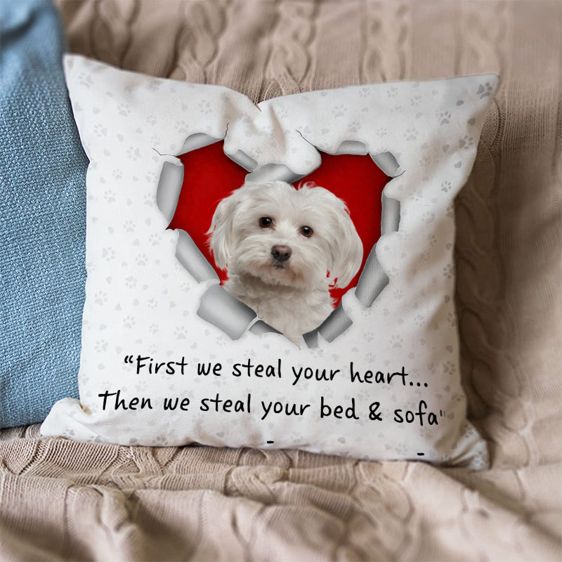 Maltese Steal Your Heart Pillowcase