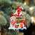 Maltipoo With Mushroom House Christmas Ornament