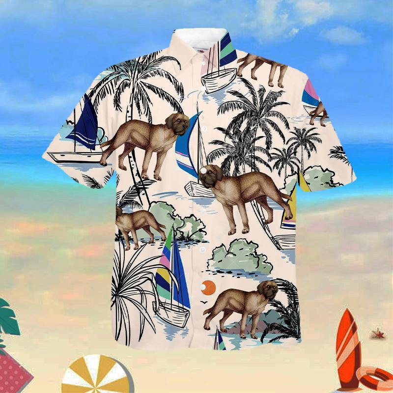 Mastiff Summer Beach Hawaiian Shirt