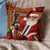 Miniature Pinscher With Santa Pillowcase