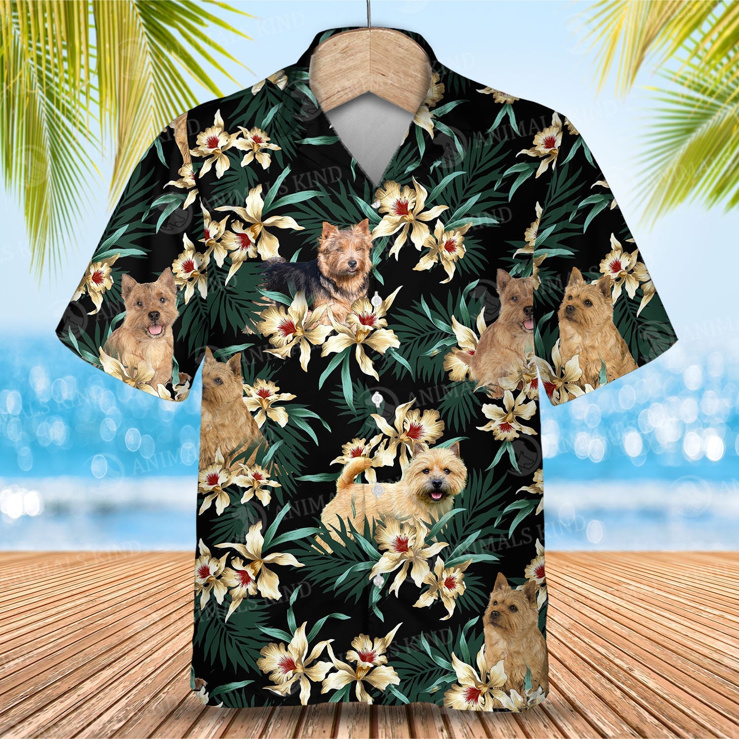 Norwich Terrier Flower Hawaiian Shirt