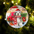 Old English Sheepdog With Red Truck Christmas Ornament (porcelain)